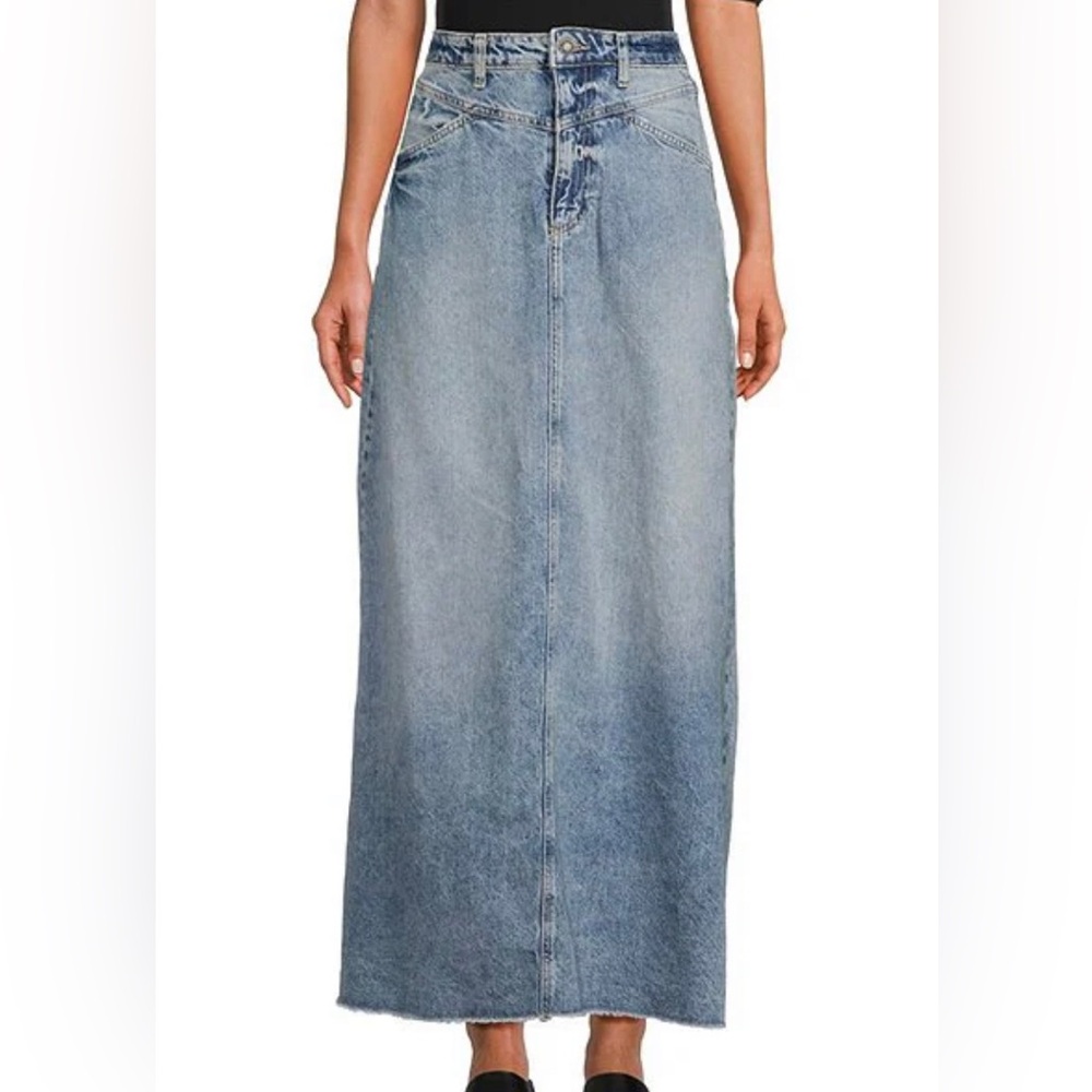 Free People We The Free Come As You Are Denim Maxi Skirt